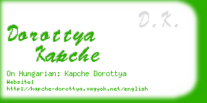 dorottya kapche business card